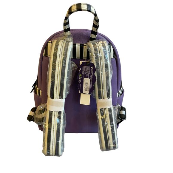 NWT Loungefly Beetlejuice Adam & Barbara Purple Mini Backpack Exclusive Collect - Picture 2 of 11